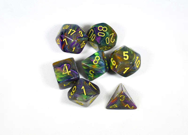CHX 27449 Festive: Rio/Yellow 7 Polyhedral Die Set