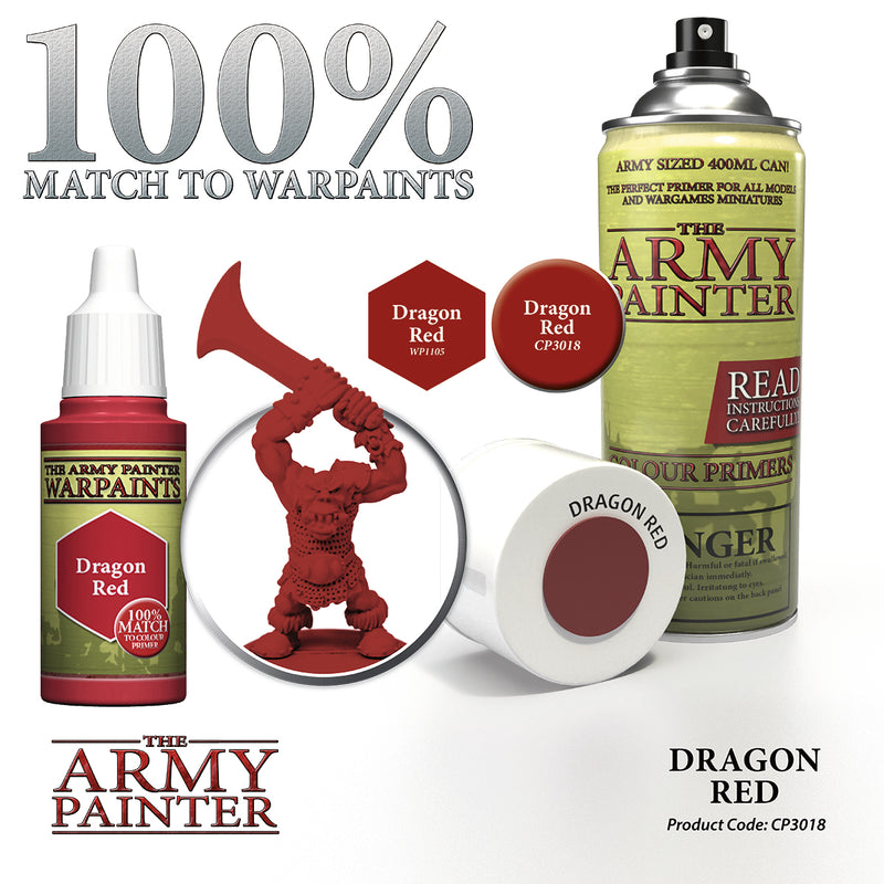 Army Painter Color Primer: Dragon Red (400 ml)