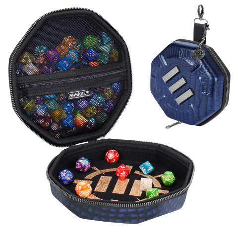Enhance Gaming: Dice Case and Tray - Blue