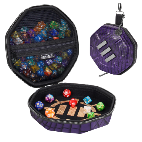 Enhance Gaming: Dice Case and Tray - Purple