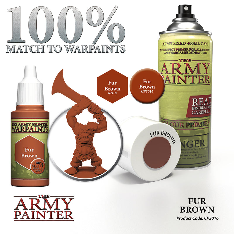 Army Painter Color Primer: Fur Brown (400 ml)