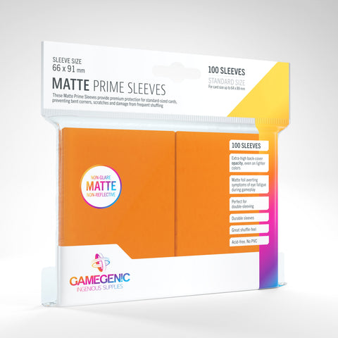 Gamegenic Matte Prime Sleeves Orange