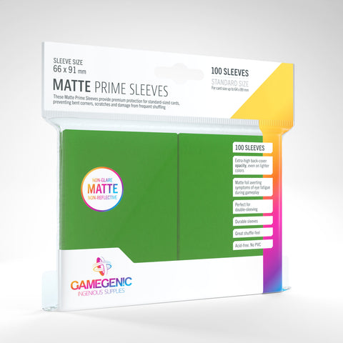 Gamegenic Matte Prime Sleeves Green