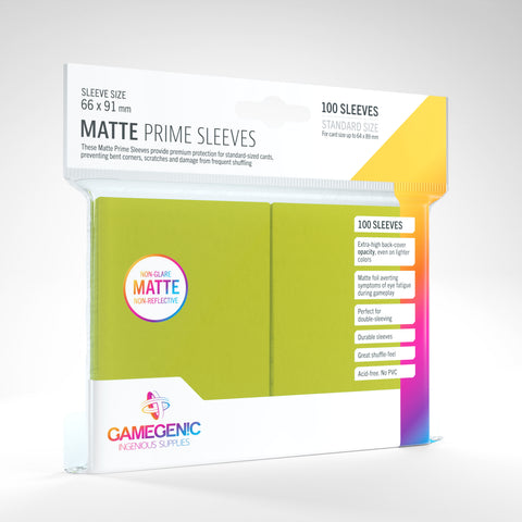Gamegenic Matte Prime Sleeves Lime