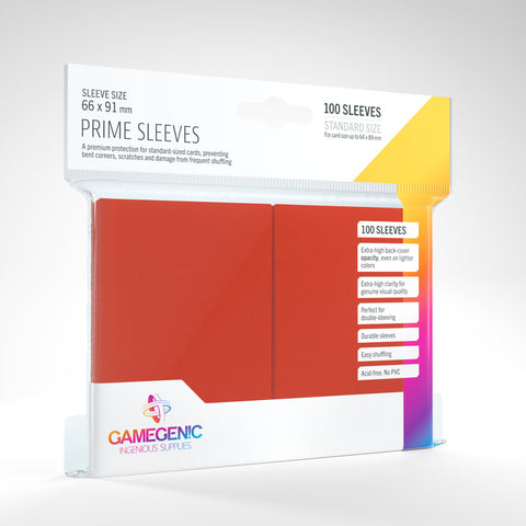 Gamegenic Prime Sleeves Red