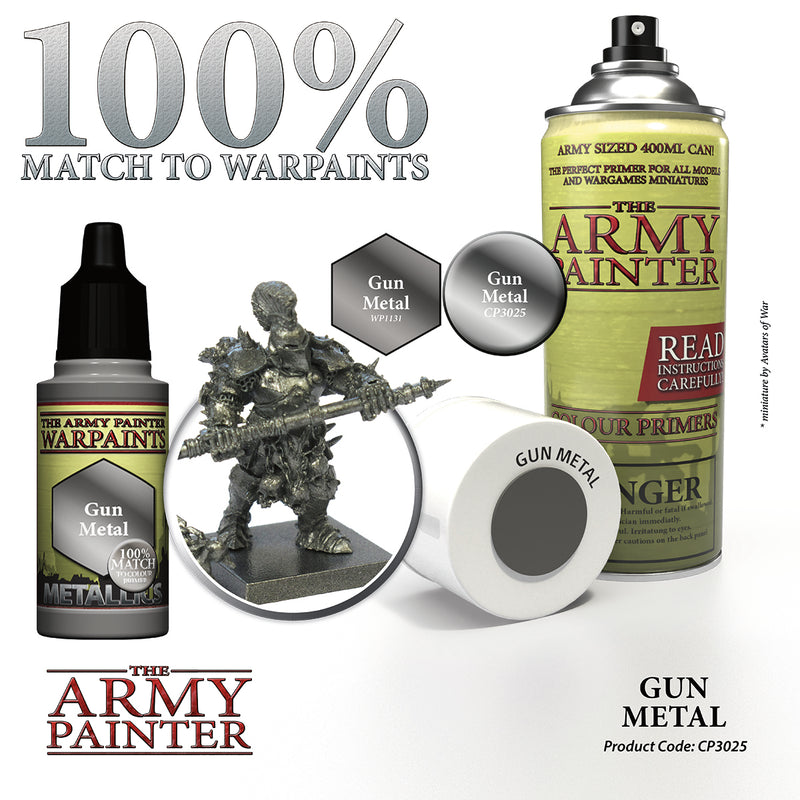 Army Painter Color Primer: Gun Metal (400 ml)
