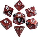 MET011 MDG Metal Poly Dice Set: Red