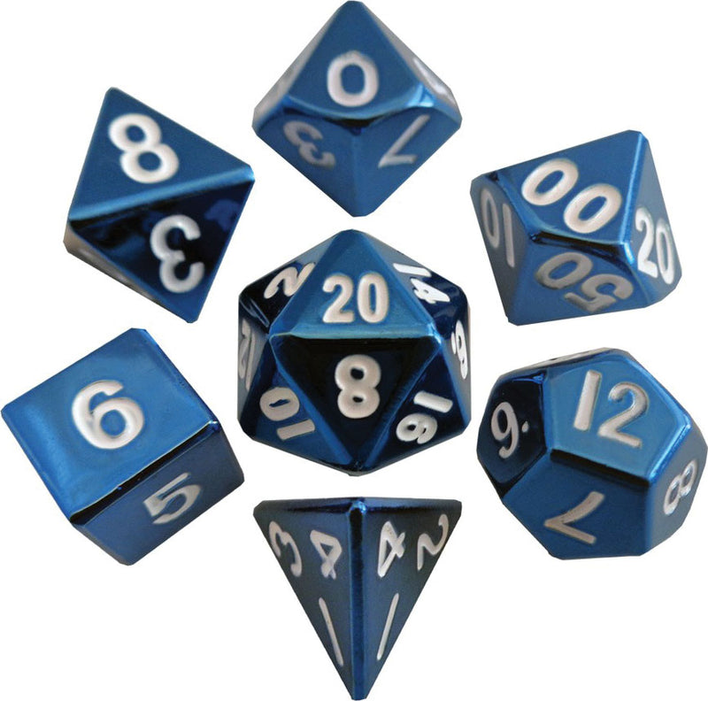 MET012 MDG Metal Poly Dice Set: Blue