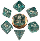 MET4212 MDG Mini Polyhedral Dice Set: Ethereal Light Blue