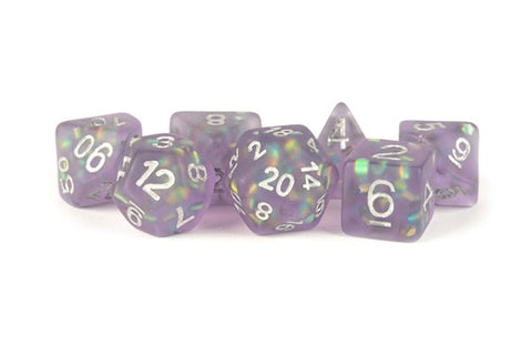 MET607 MDG Resin Poly Dice Set: Icy Opal - Purple