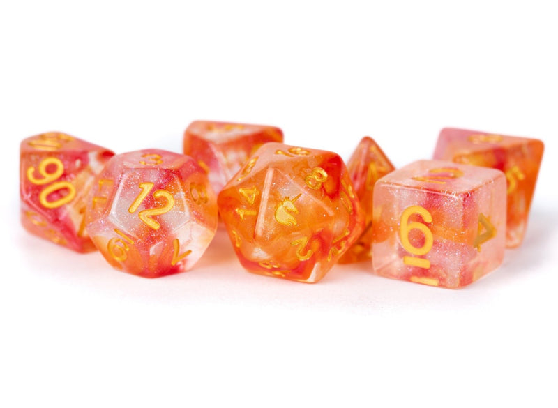 MET707 MDG Resin Poly Dice Set: Unicorn - Mystic Embers