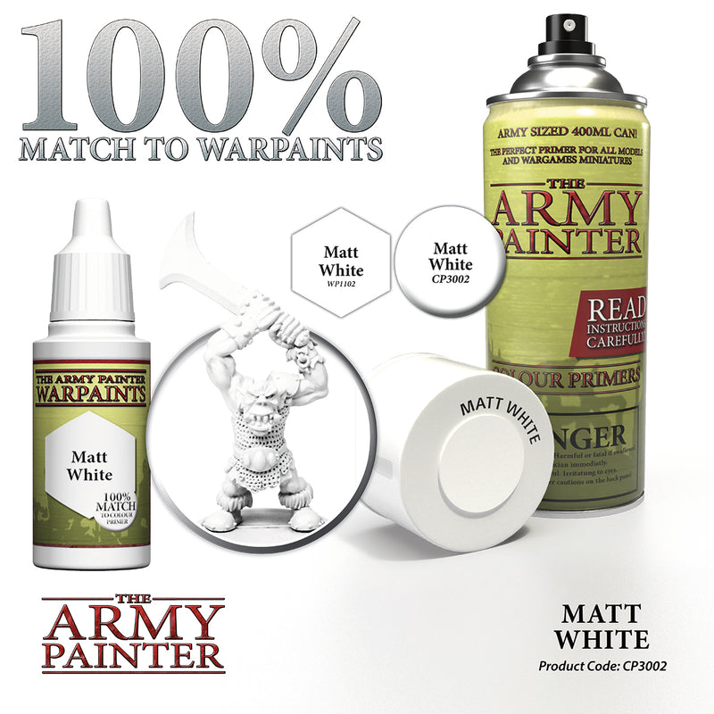 Army Painter Color Primer: Matt White (400 ml)