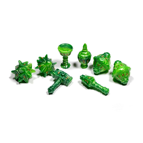 PHD2309 The Cleric 8 Dice Set - Verdant Viridian