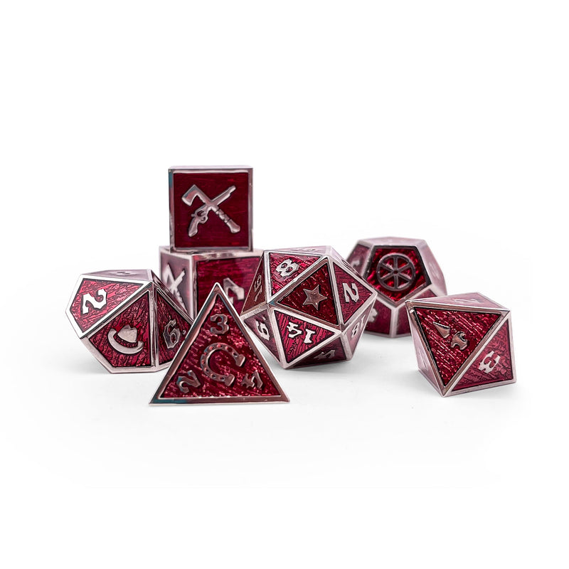 Deadlands: Metal Dice Set (Red)