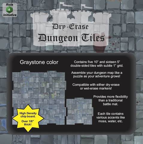 Dry-Erase Dungeon Tiles - Combo Pack (Graystone)