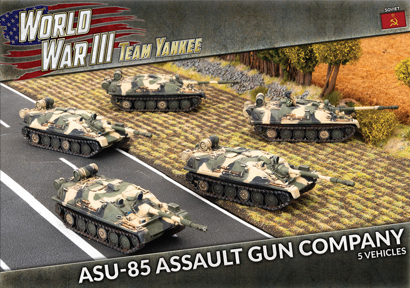 Team Yankee: World War III - Soviet ASU-85 Assault Gun Company (5 Vehicles) TSBX34