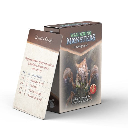 D&D 5E: GM Toolbox Wandering Monsters Deck Underground