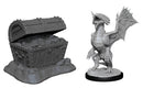WZK 90152 Nolzur's Marvelous Miniatures: Bronze Dragon Wyrmling & Pile of Seafound Treasure