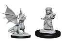 WZK 90153 Wizkids Deep Cuts: Silver Dragon Wyrmling & Halfling Dragon Friend