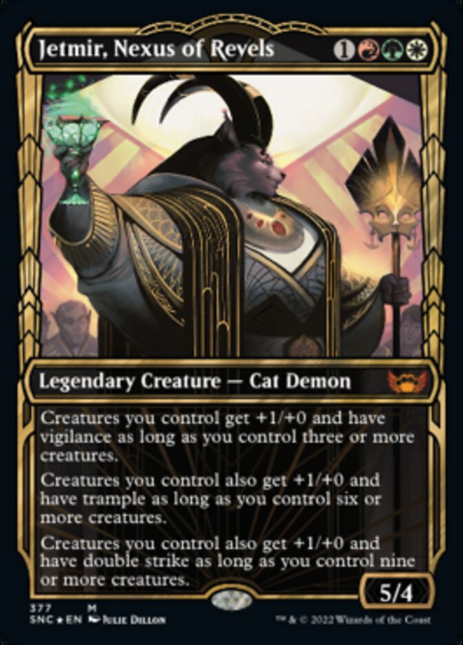 Jetmir, Nexus of Revels (Showcase Golden Age Gilded Foil) [Streets of
