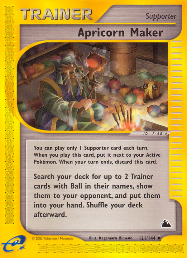 tcg pokemon card maker Apricorn Maker (121/144) [Skyridge]