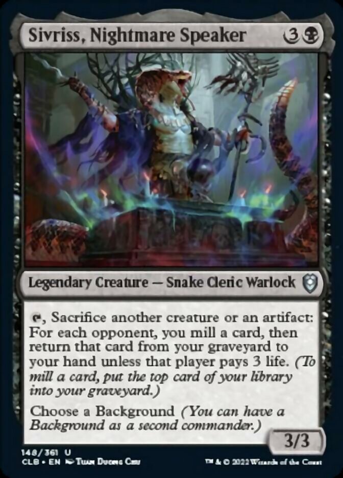 Sivriss, Nightmare Speaker [Commander Legends: Battle for Baldur's Gat Sivriss, Nightmare Speaker [Commander Legends: Battle for Baldur's Gat