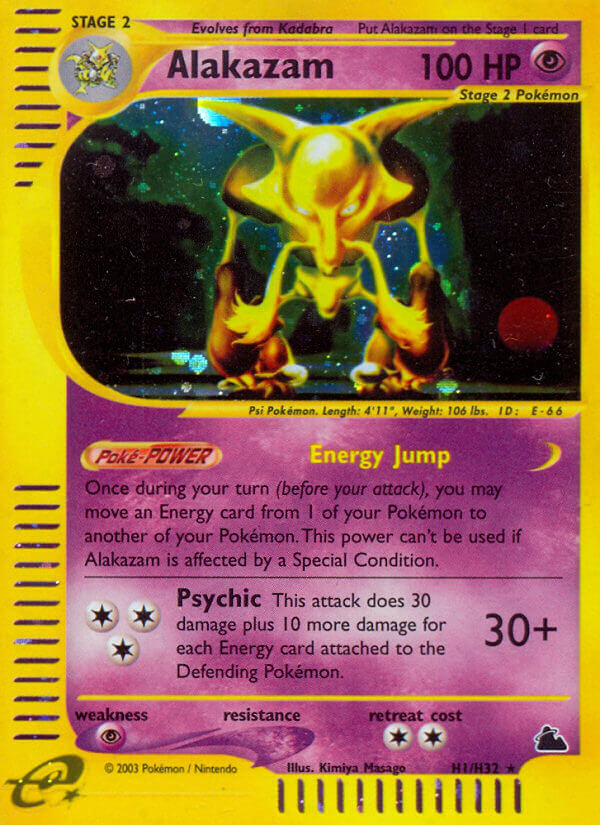 alakazam holographic pokemon card Pokemon Alakazam Base Set Unlimited Holo Rare 1/102 PSA 10 Gem Mint