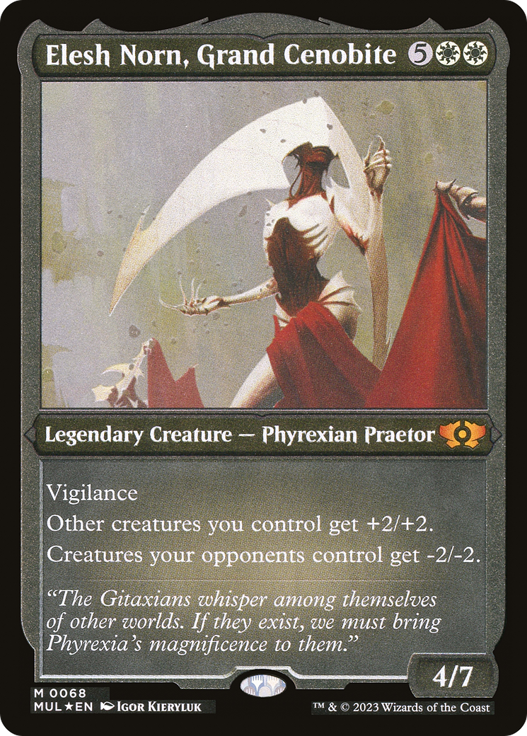 mtg elesh norn cards Commander Deck EDH Deck Norn, Mother of Machines 100 Magic Moonveil Games Vigilance Other creatures you control get +2/+2 Picked up this gorgeous card