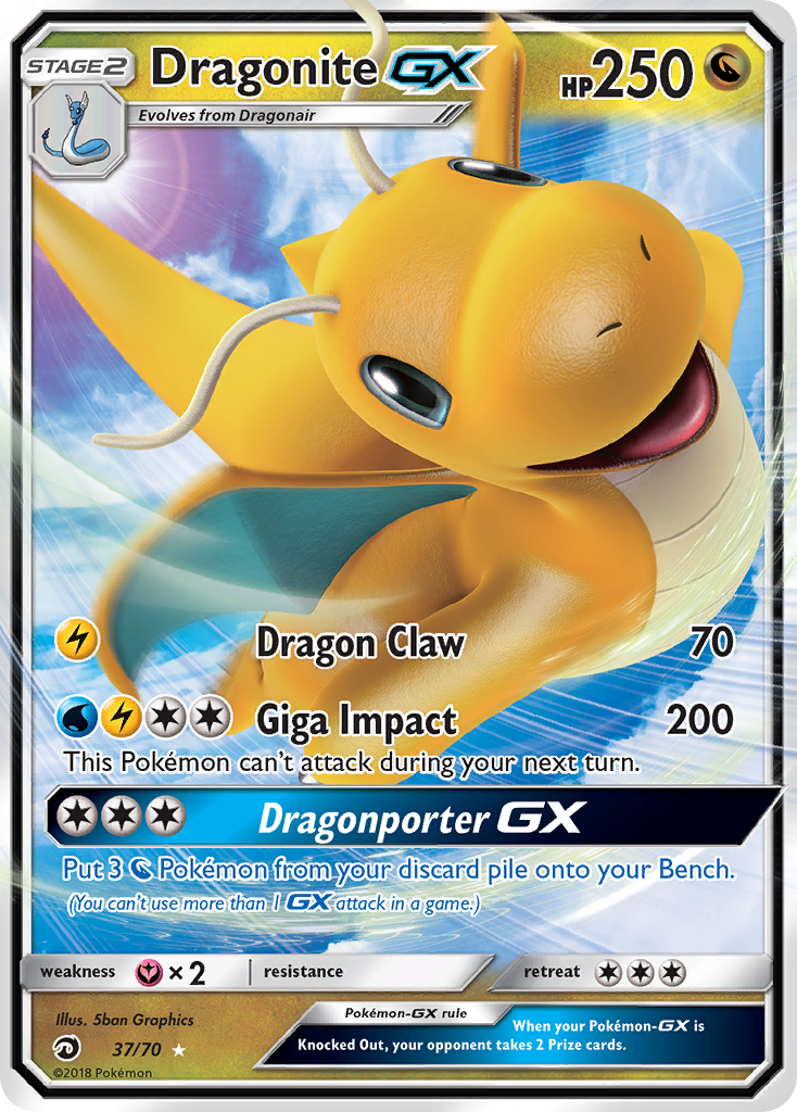 dragonite pokemon card sun and moon Pokemon Trading Card Game Sun Moon Unified Minds Single Card Ultra Rare Dragonite GX 229