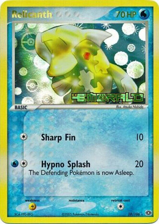 pokemon relicanth card Relicanth (18/106) (Stamped) [EX: Emerald]