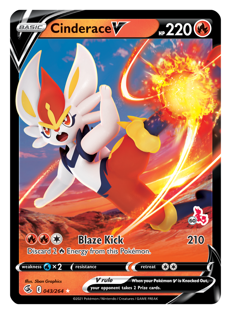 cinderace v pokemon card #43 Prices | 2022 Battle Academy Listed cards may have imperfections. Cinderace V - Shining Fates