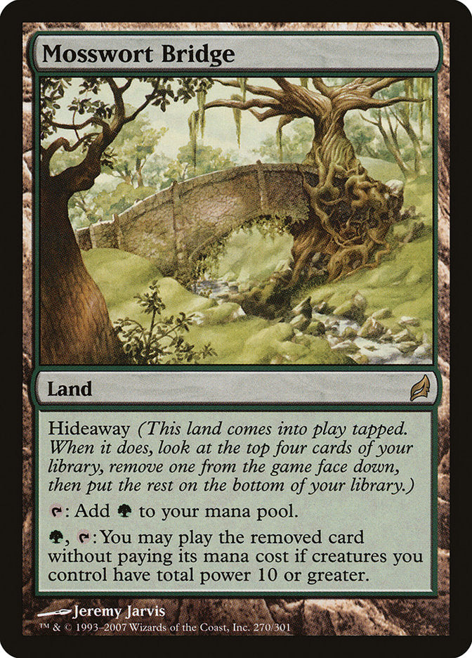 how do equipment cards work mtg Mosswort Bridge [Lorwyn]