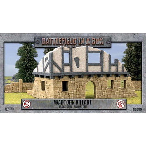 BB633 Wartorn Village: Large Ruin - Sandstone