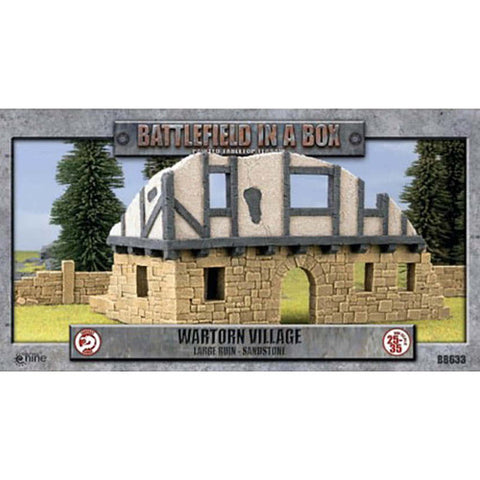 BB633 Wartorn Village: Large Ruin - Sandstone