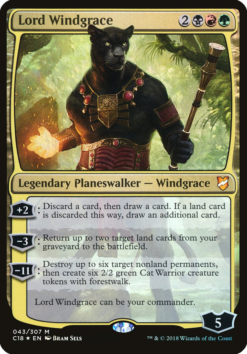mtg oversized card Lord Windgrace (Oversized) [Commander 2018 Oversized]