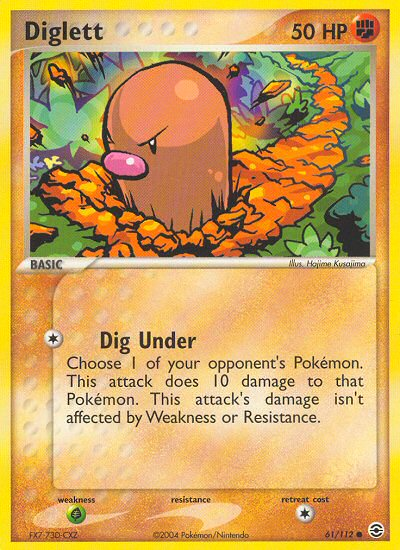 pokemon diglett card Diglett - 55/108 - Common - Reverse Holo - Pokemon Singles XY Evolutions