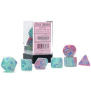 CHX 26464 Gel Green Pink/Blue Gemini Polyhedral 7 Die Set