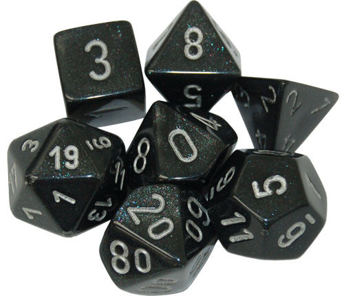CHX 27428 Borealis Smoke/Silver Polyhedral 7-Die Set
