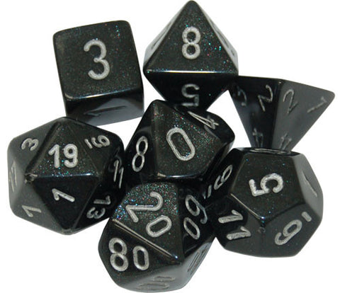 CHX 27428 Borealis Smoke/Silver Polyhedral 7-Die Set