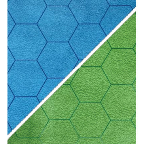 CHX 96665 Battlemat: Two-Color Vinyl Game Mat - Blue & Green 1" Hex Pattern