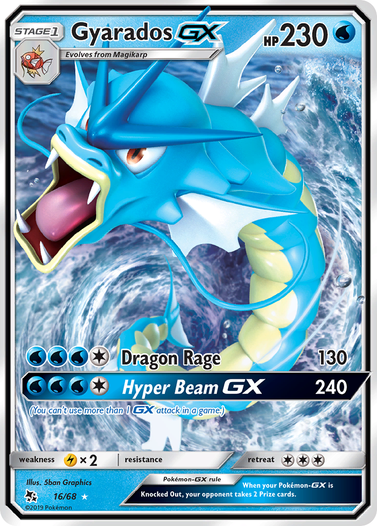 Gyarados GX (16/68) [Sun & Moon: Hidden Fates]