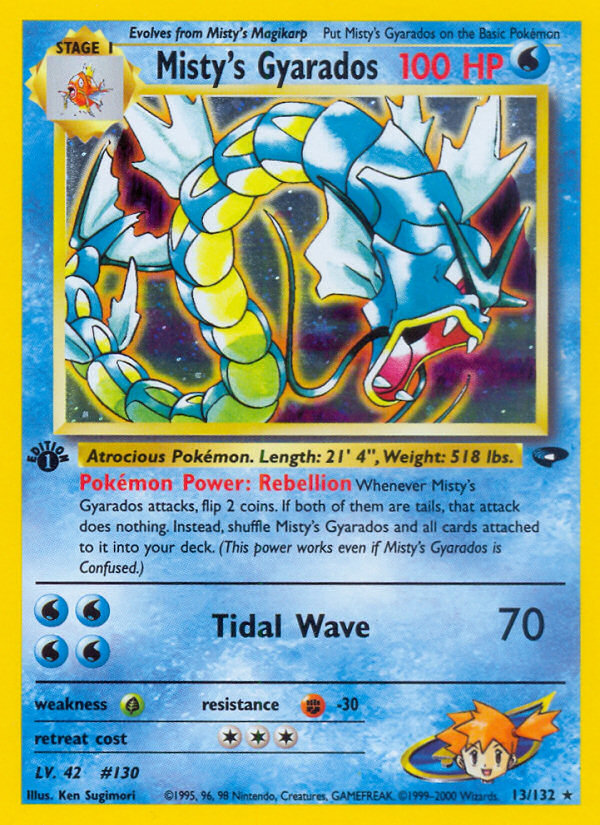 gyarados pokemon card first edition BGS 9 (MINT) Holo art depiction of Gyarados that makes it a true standout piece Gyarados Base Set First