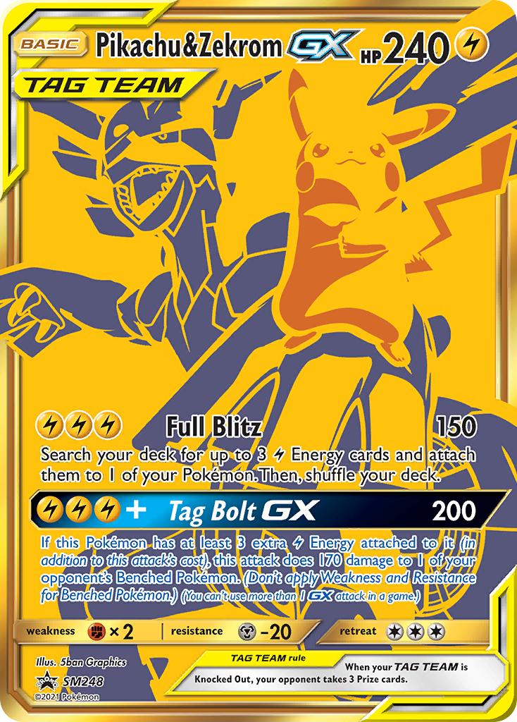 Pikachu & Zekrom GX (SM248) (Jumbo Card) [Sun & Moon: Black Star Promo