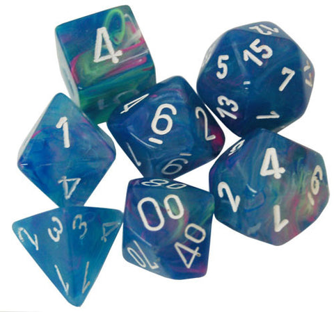 CHX 27546 Waterlily/White Festive Polyhedral 7 Die Set