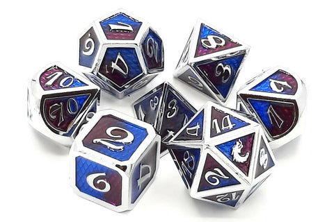 OSDMTL-100 Dragon Scale - Purple & Blue Polyhedral 7 Die Set