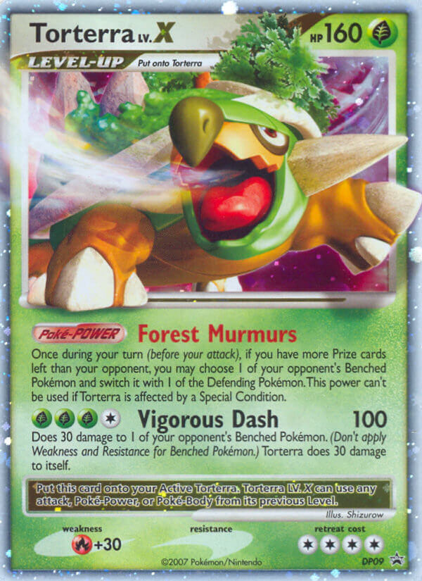 lvl x pokemon cards Torterra LV.X (DP09) [Diamond & Pearl: Black Star Promos]