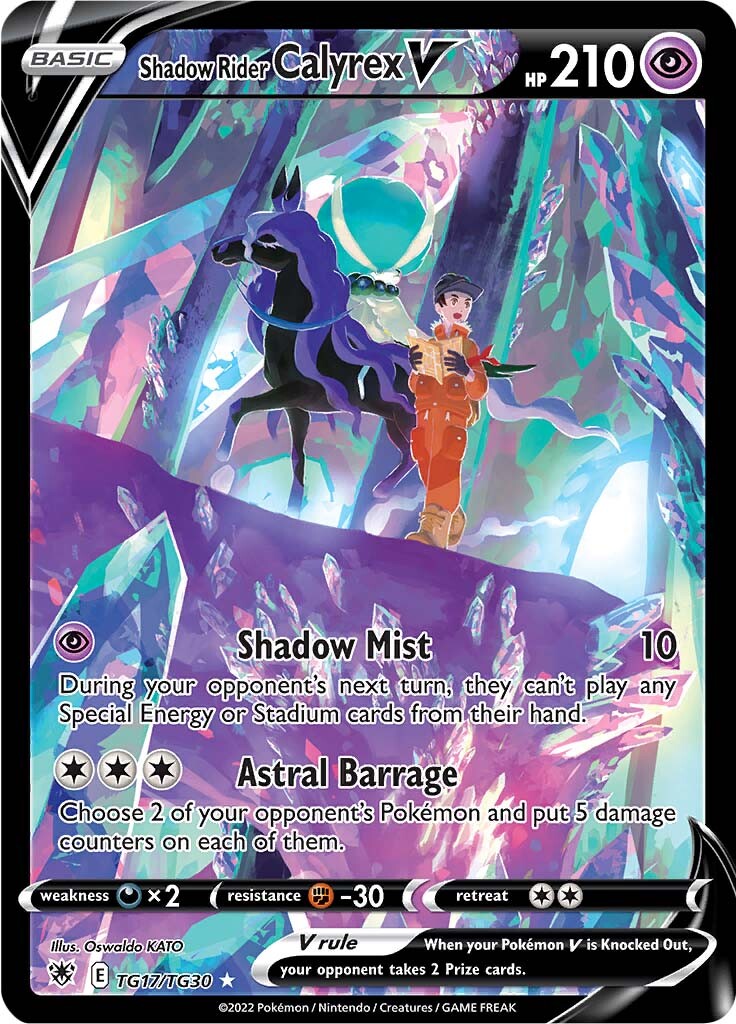 calyrex pokemon card Ice Rider V 045/198 SGC 9.5 Zapp! Comics Evolves from Shadow Rider Calyrex V Type Calyrex Vmax ice rider card,