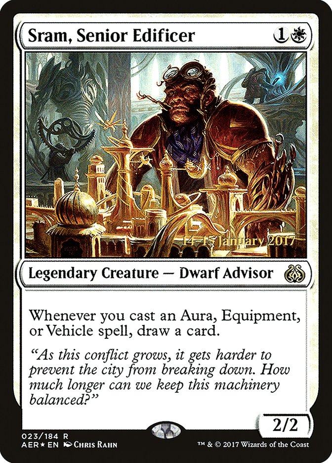 Sram, Senior Edificer  [Aether Revolt Prerelease Promos]