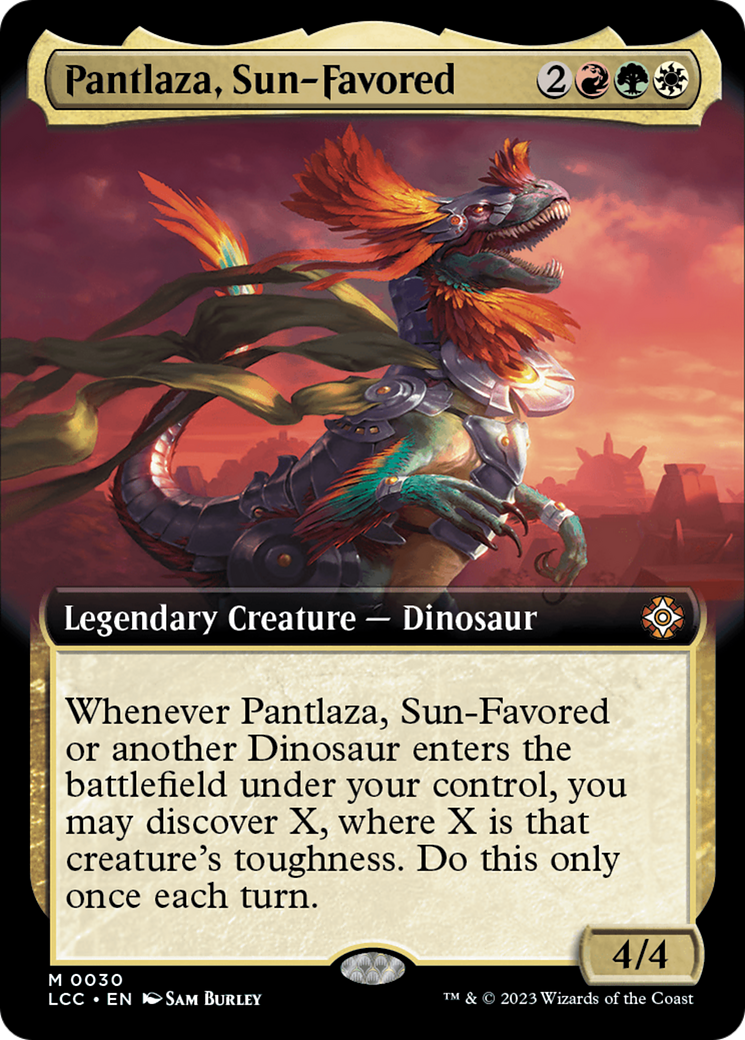 Pantlaza, Sun-Favored (Extended Art) [The Lost Caverns of Ixalan Comma