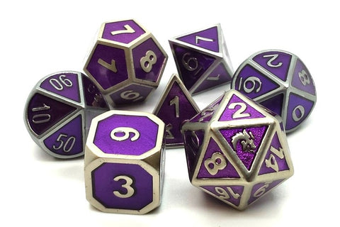 OSDMTL-10 Elven Forged Metallic Purple Polyhedral 7 Die Set